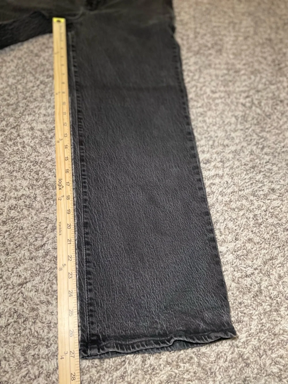 Madewell The Perfect Vintage Wide Leg Jeans Women Size 30 Black‎ Denim Pant